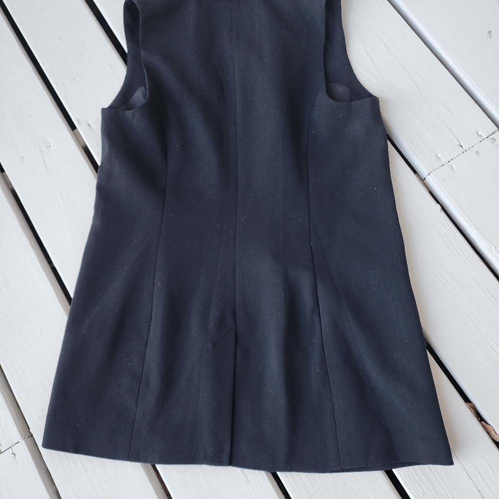 NWT M VEST Black Openfront long vest - Picture 10 of 16